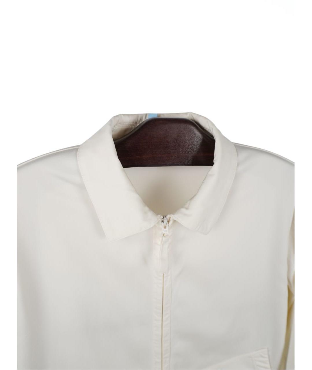 STONE ISLAND Белая хлопковая куртка, фото 3