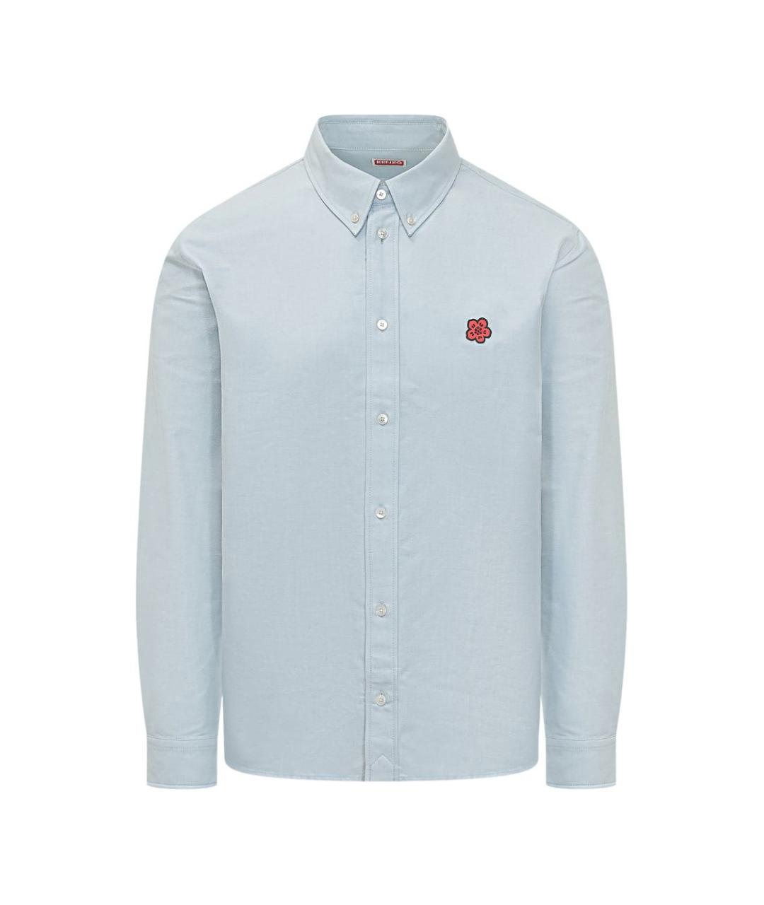 KENZO Голубая хлопковая кэжуал рубашка, фото 1
