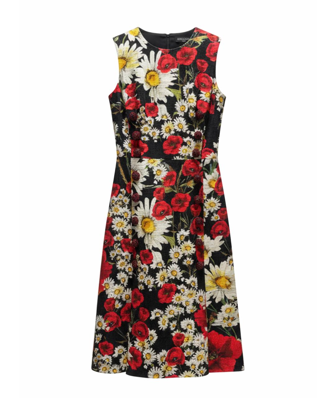 DOLCE&GABBANA Мульти хлопковое повседневное платье, фото 1