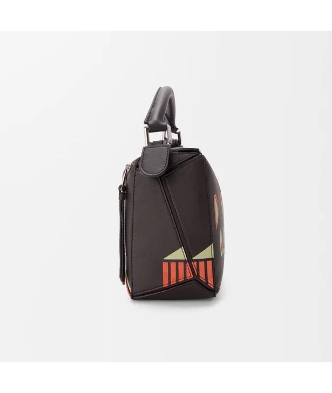 LOEWE Коричневая кожаная сумка с короткими ручками, фото 5