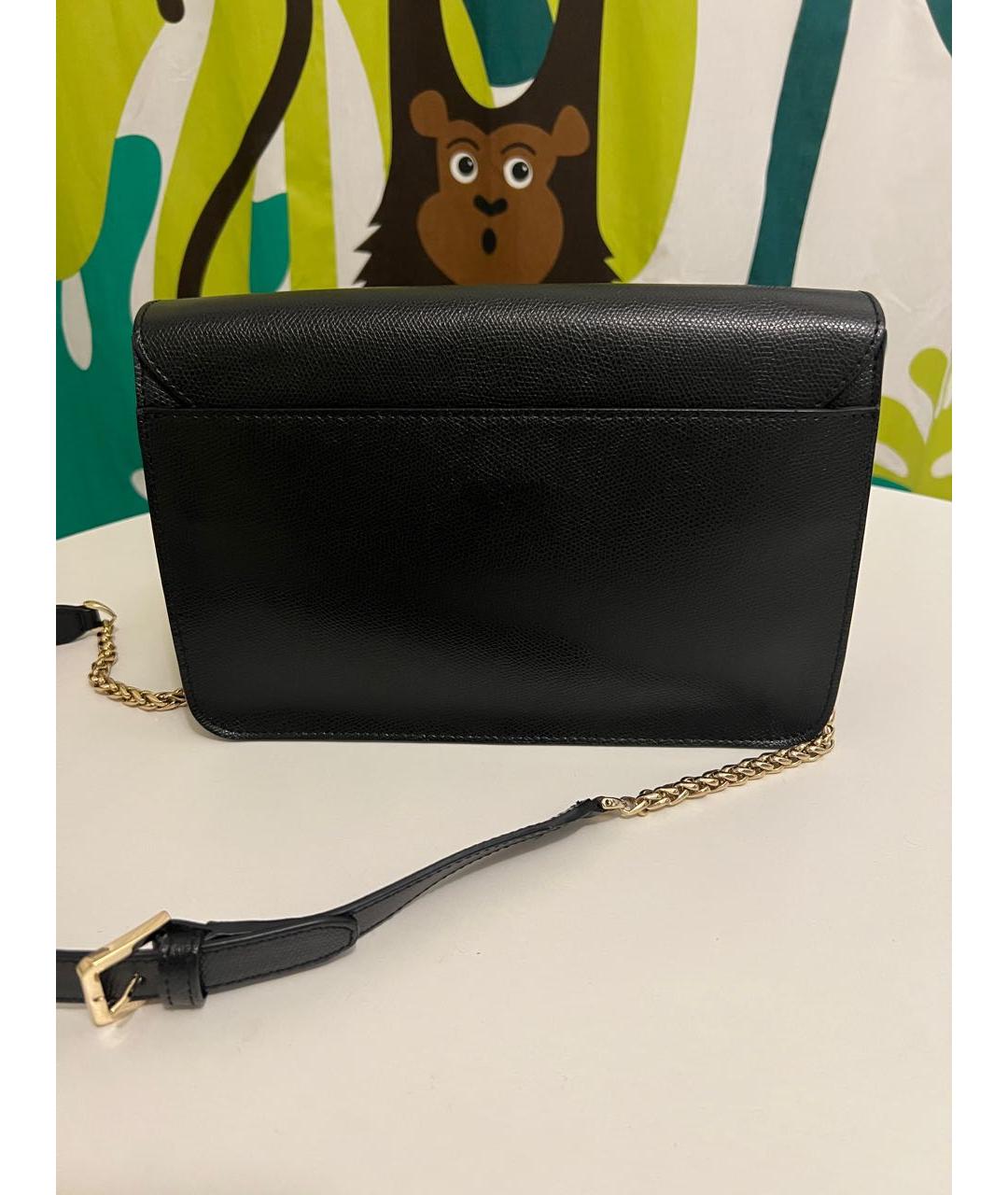 FURLA Черная кожаная сумка через плечо, фото 3