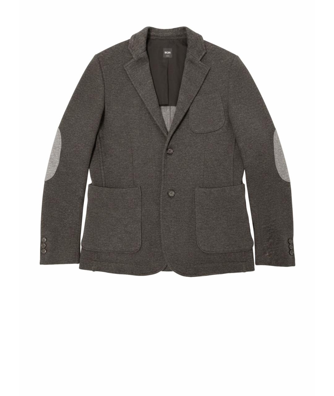 HUGO BOSS Антрацитовый шерстяной пиджак, фото 1