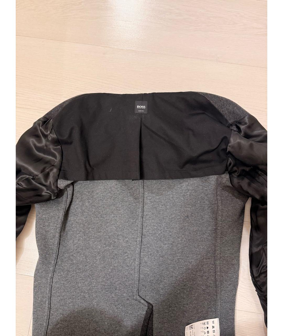 HUGO BOSS Антрацитовый шерстяной пиджак, фото 3