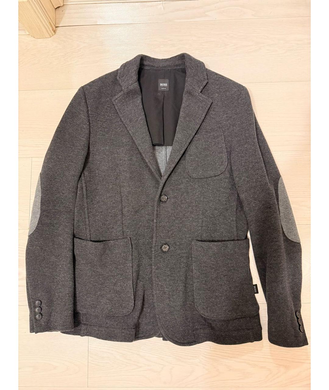 HUGO BOSS Антрацитовый шерстяной пиджак, фото 9