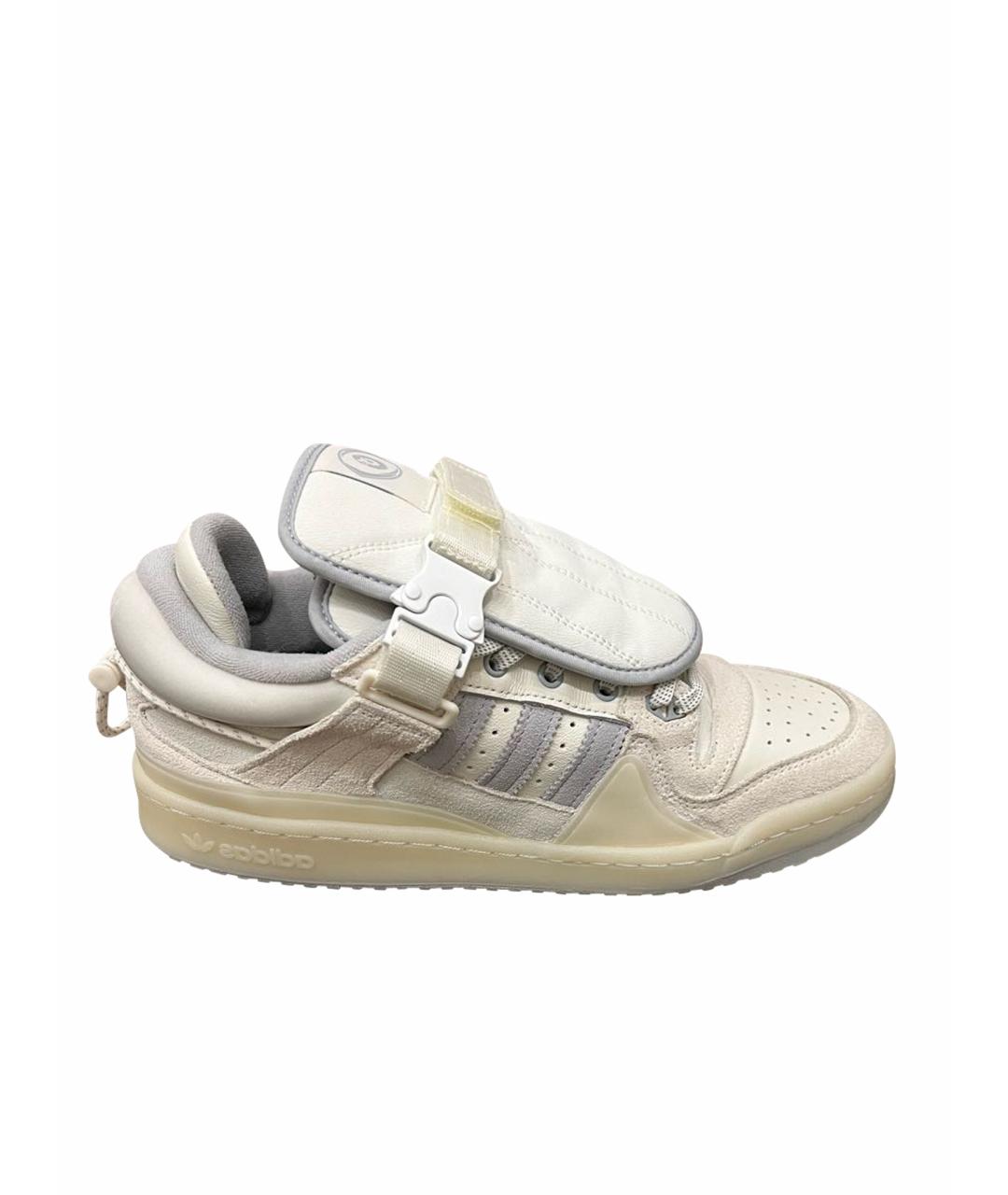 ADIDAS Белые кожаные низкие кроссовки / кеды, фото 1