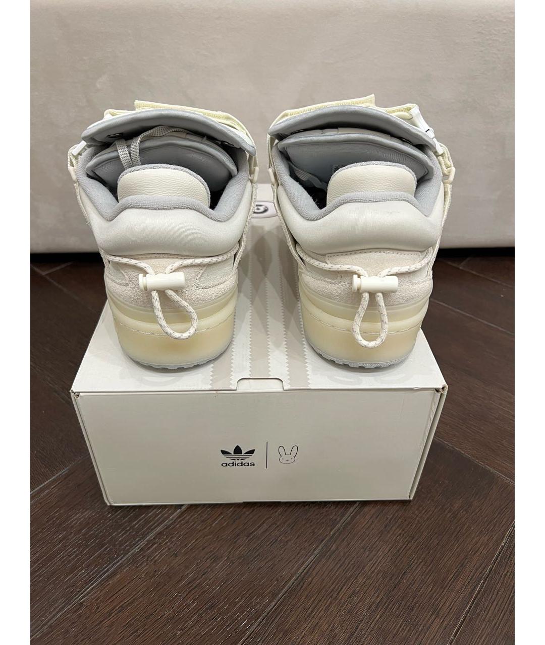 ADIDAS Белые кожаные низкие кроссовки / кеды, фото 3