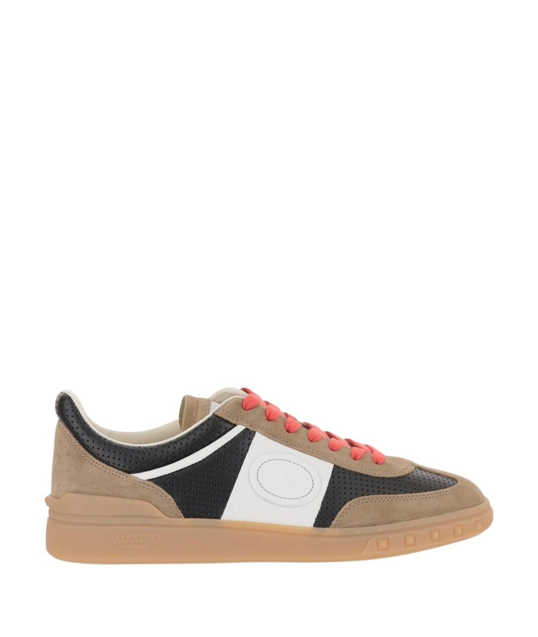 VALENTINO Мульти кожаные низкие кроссовки / кеды, фото 1