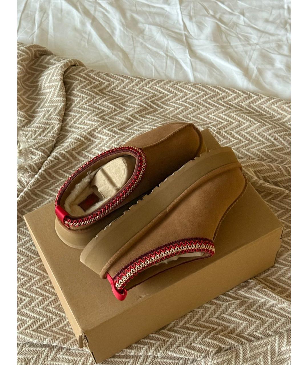 UGG AUSTRALIA Коричневые замшевые ботинки, фото 4