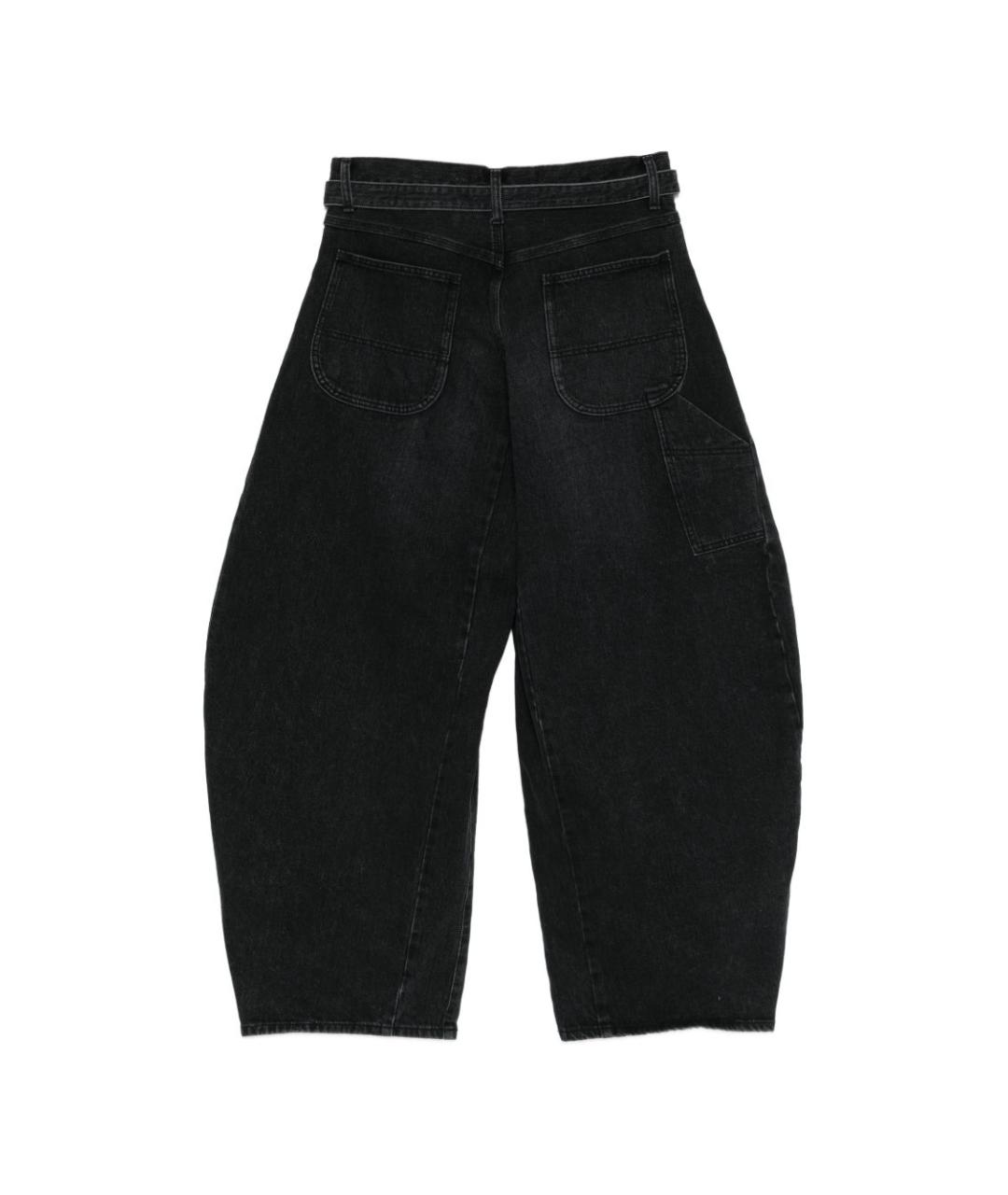 SACAI Черные хлопковые прямые джинсы, фото 3