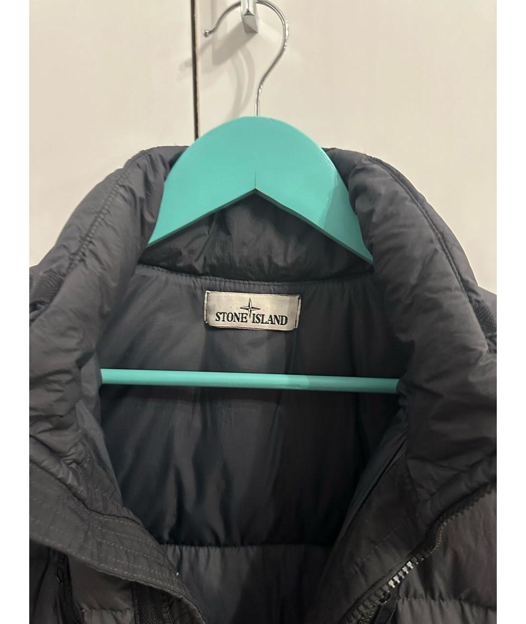STONE ISLAND Антрацитовый полиамидовый пуховик, фото 3