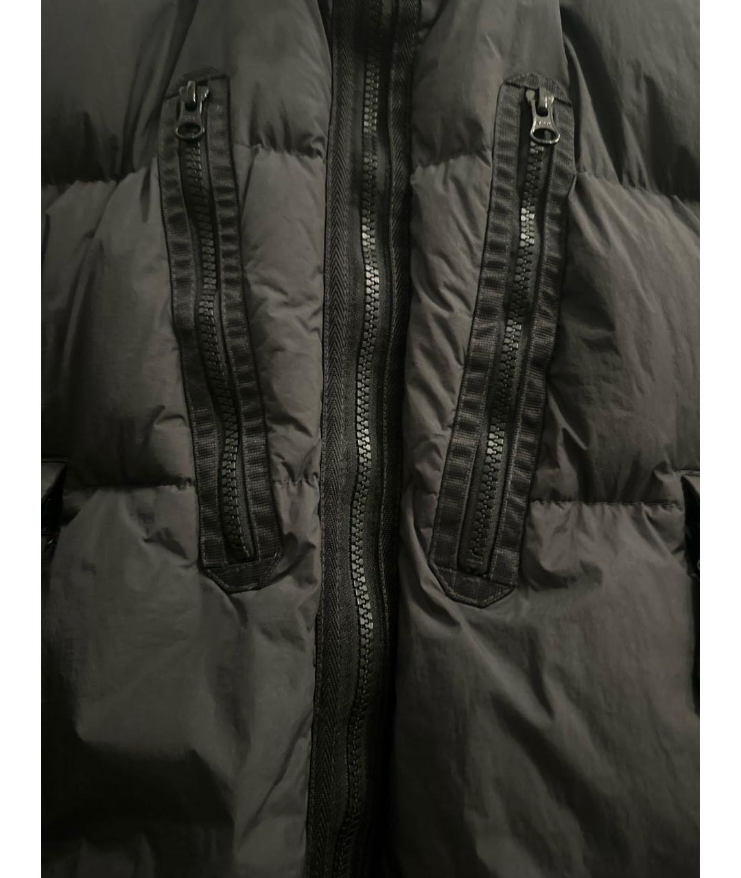 STONE ISLAND Антрацитовый полиамидовый пуховик, фото 4