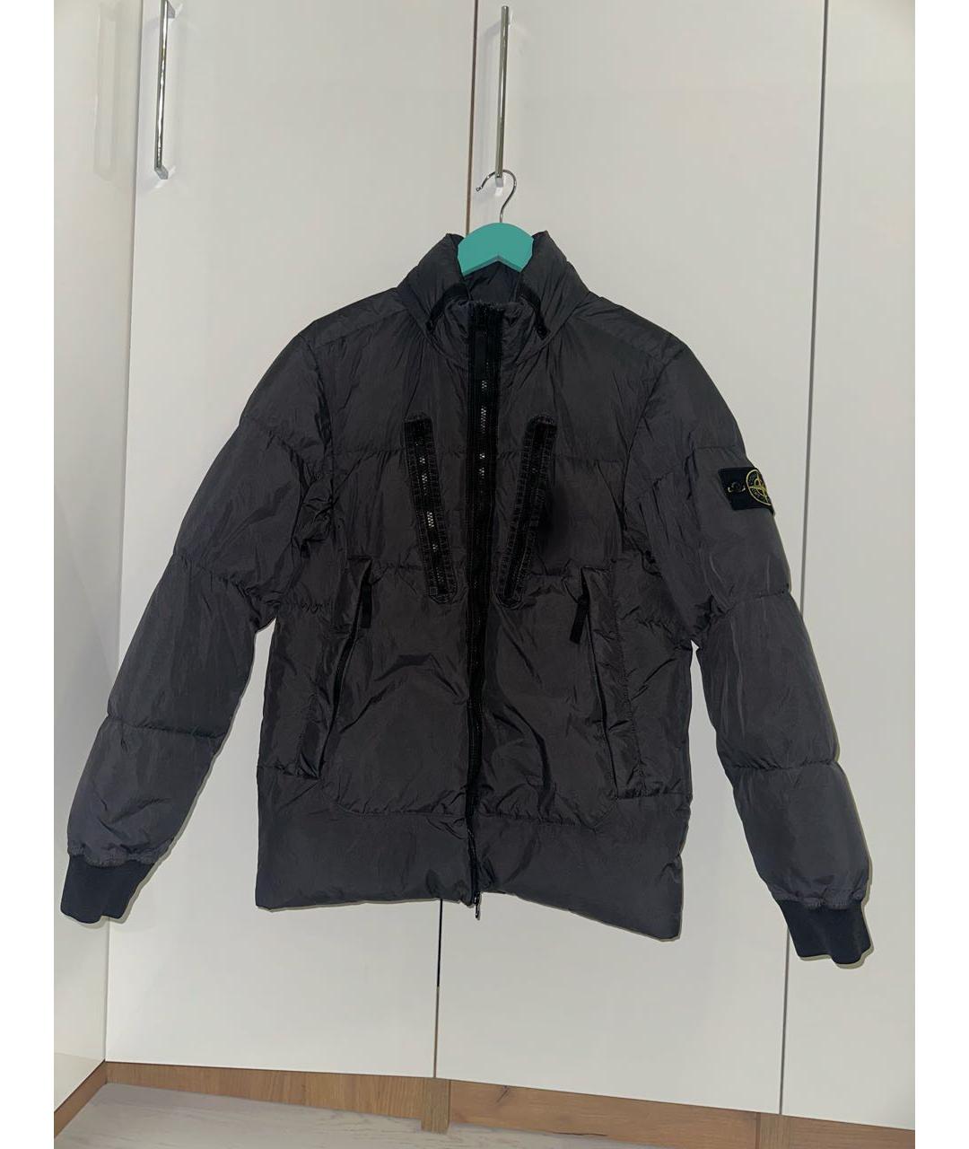 STONE ISLAND Антрацитовый полиамидовый пуховик, фото 6