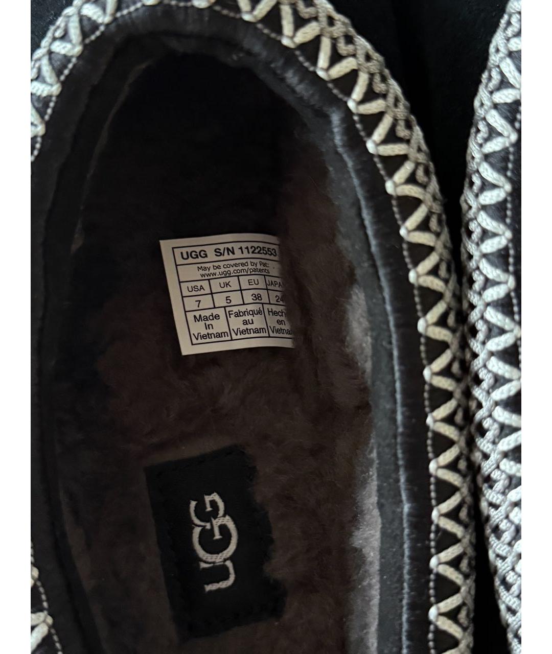 UGG AUSTRALIA Черные замшевые сабо, фото 5