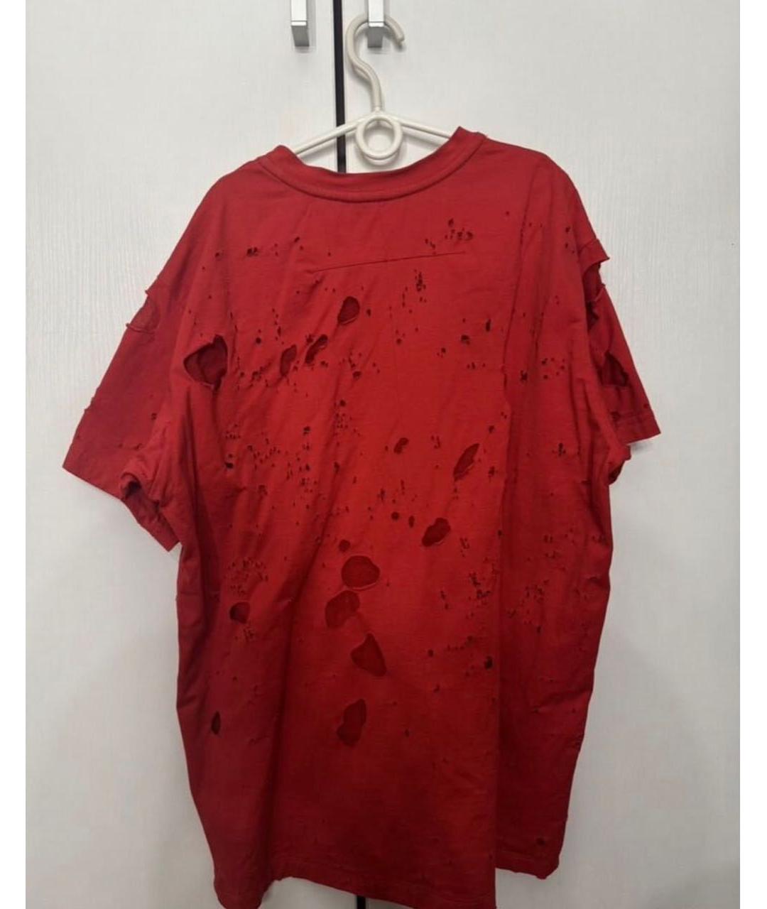 GIVENCHY Красная хлопковая футболка, фото 2