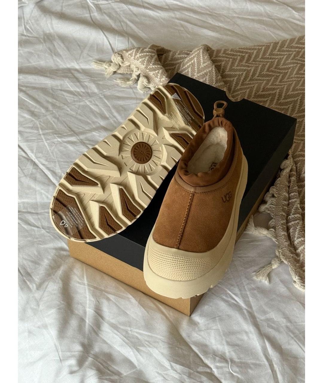 UGG AUSTRALIA Коричневые замшевые ботинки, фото 4