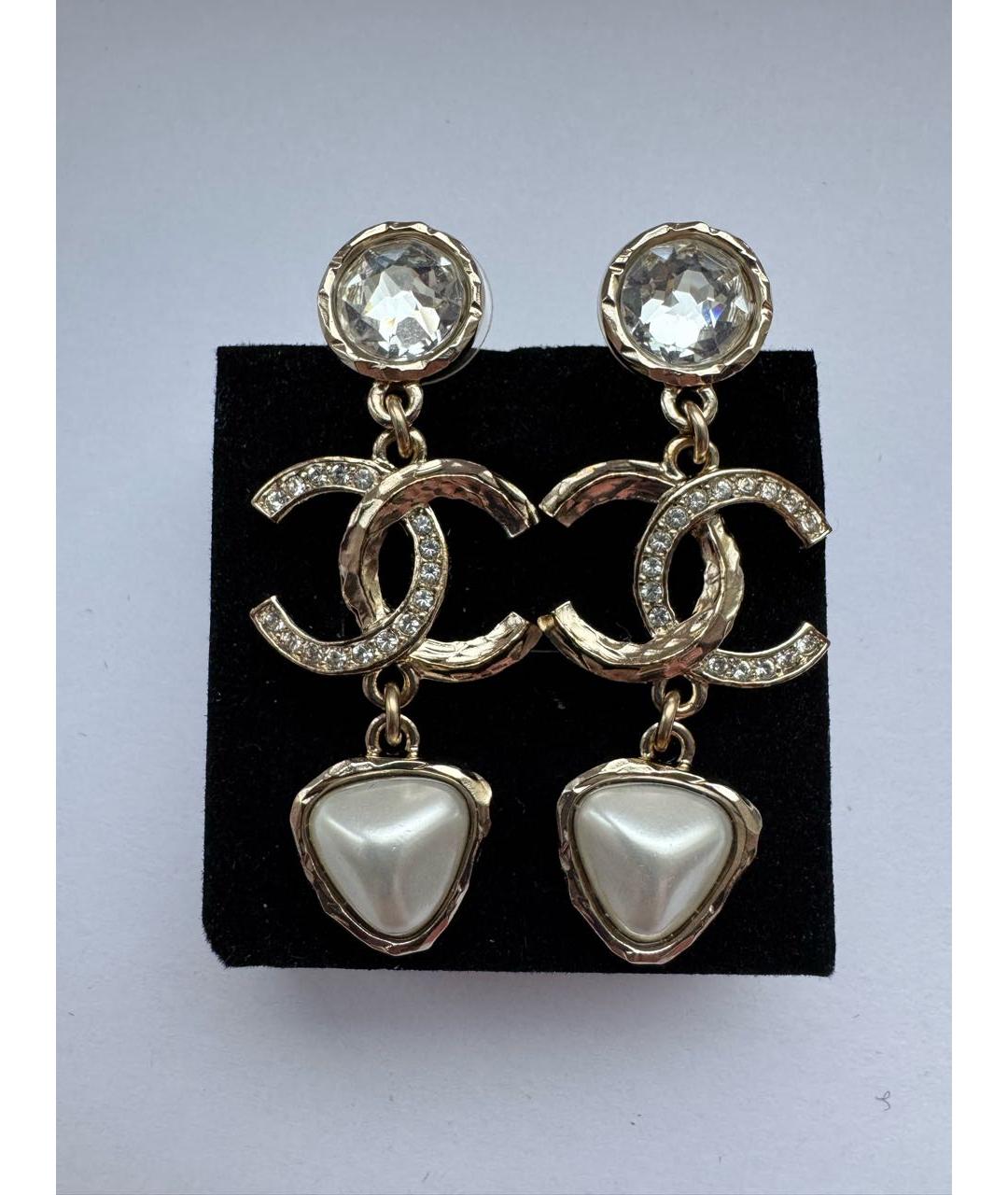 CHANEL Золотые серебряные серьги, фото 7