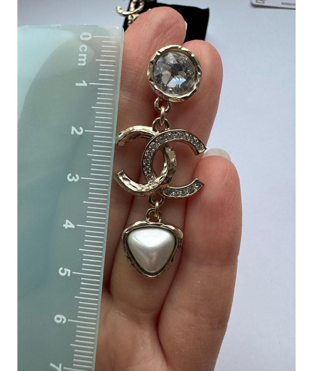 CHANEL Золотые серебряные серьги, фото 6