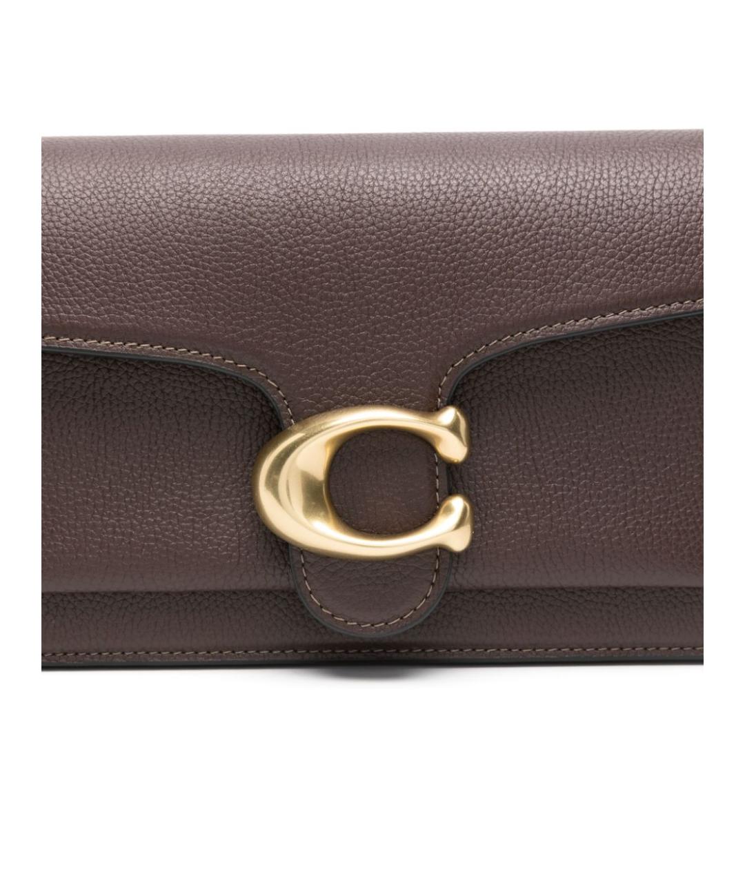 COACH Коричневая кожаная сумка через плечо, фото 5