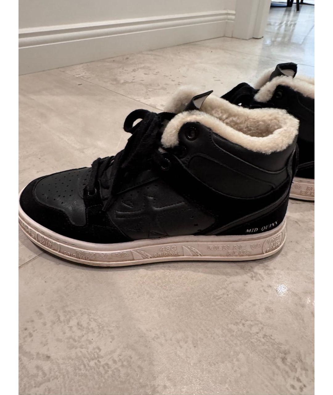 PREMIATA Черные кожаные кеды, фото 2