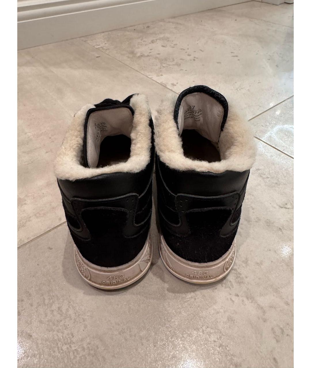 PREMIATA Черные кожаные кеды, фото 5