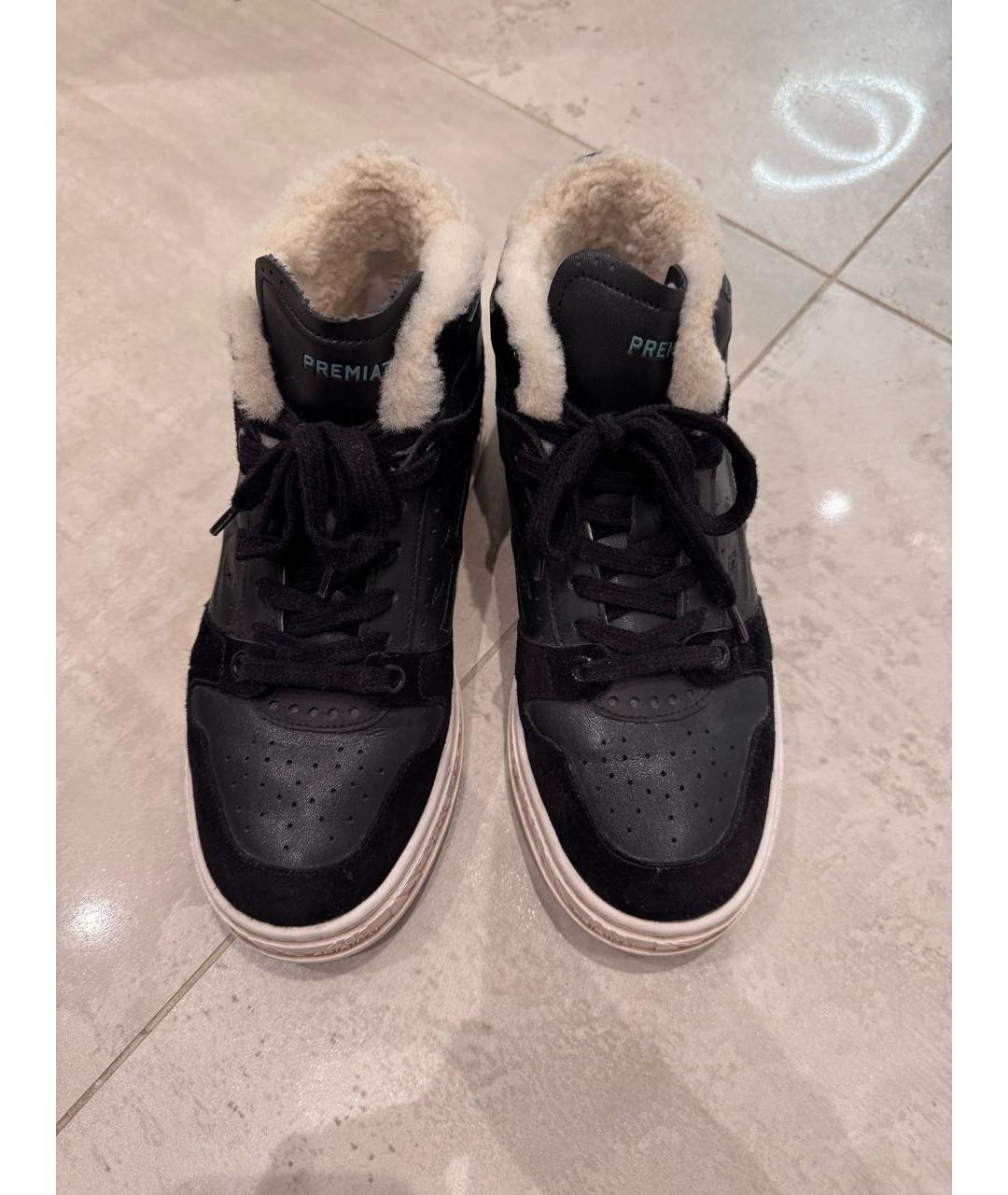 PREMIATA Черные кожаные кеды, фото 4