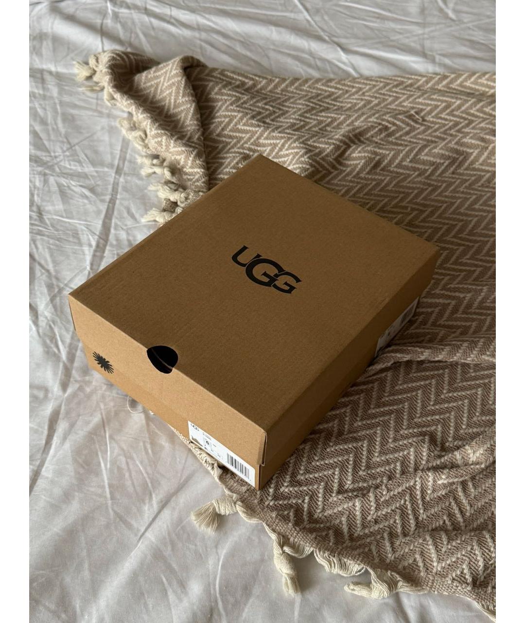 UGG AUSTRALIA Бежевые замшевые ботинки, фото 8