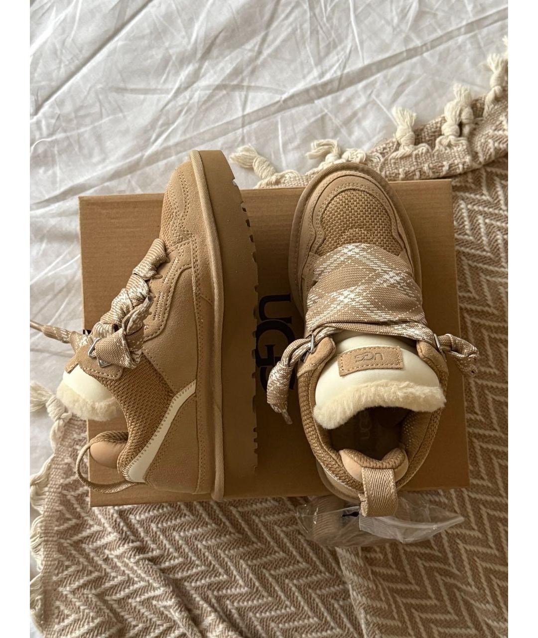 UGG AUSTRALIA Бежевые замшевые ботинки, фото 5