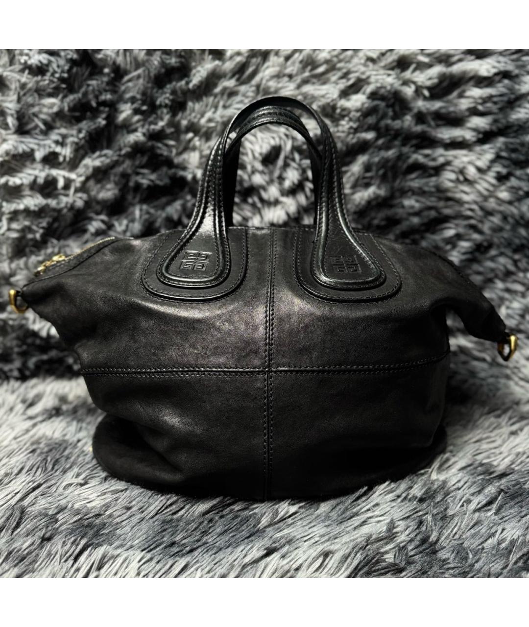 GIVENCHY Черная кожаная сумка с короткими ручками, фото 9