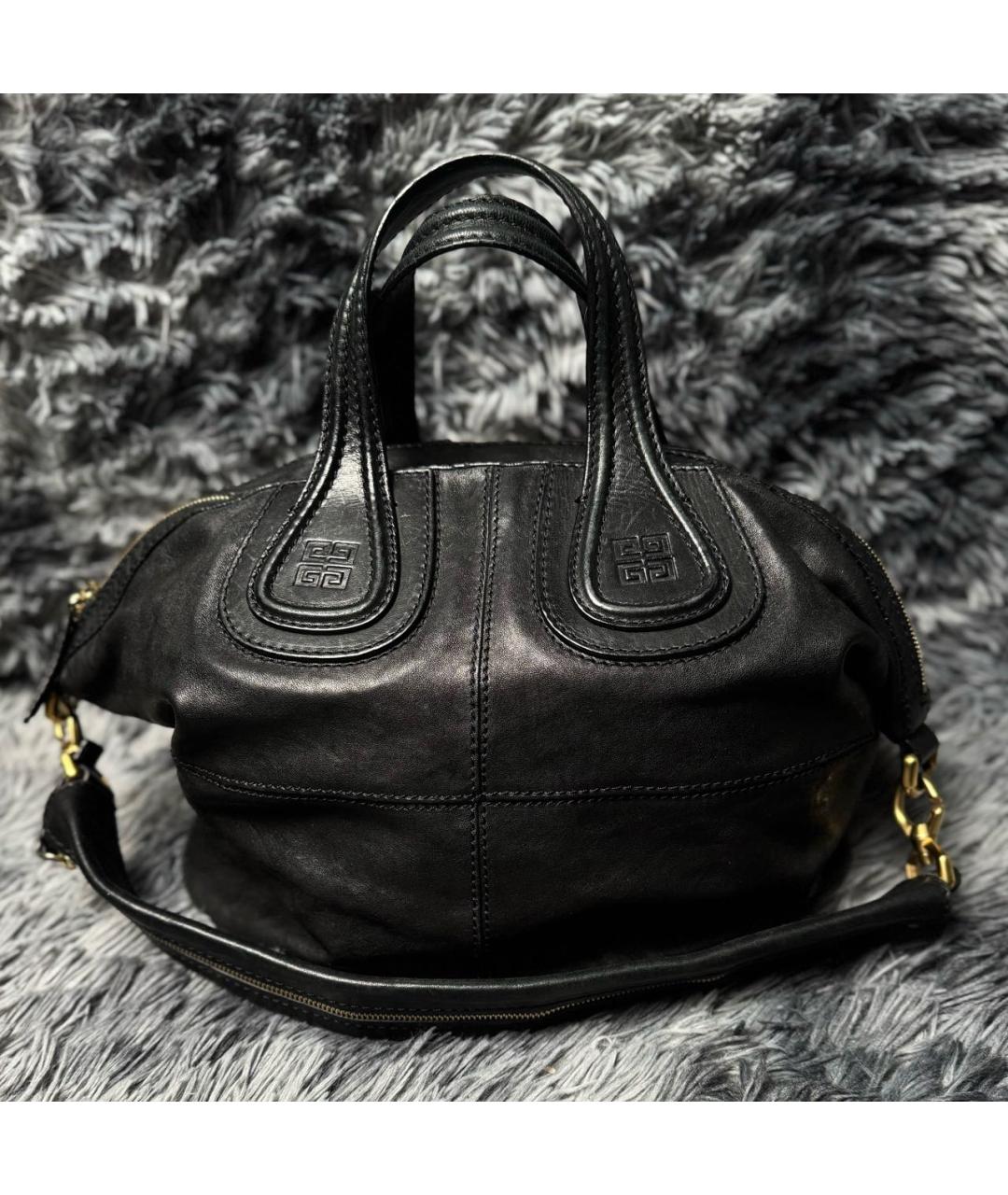 GIVENCHY Черная кожаная сумка с короткими ручками, фото 3