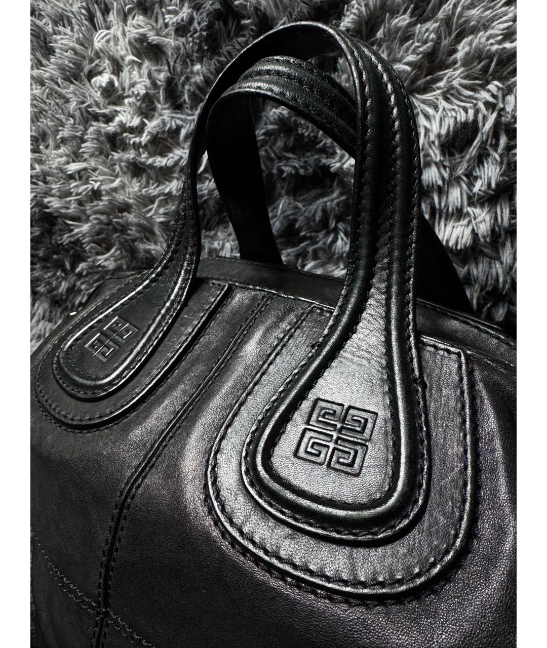 GIVENCHY Черная кожаная сумка с короткими ручками, фото 6