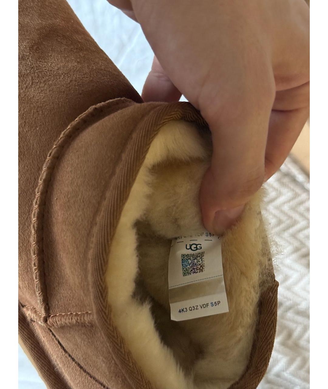 UGG AUSTRALIA Коричневые замшевые ботинки, фото 6