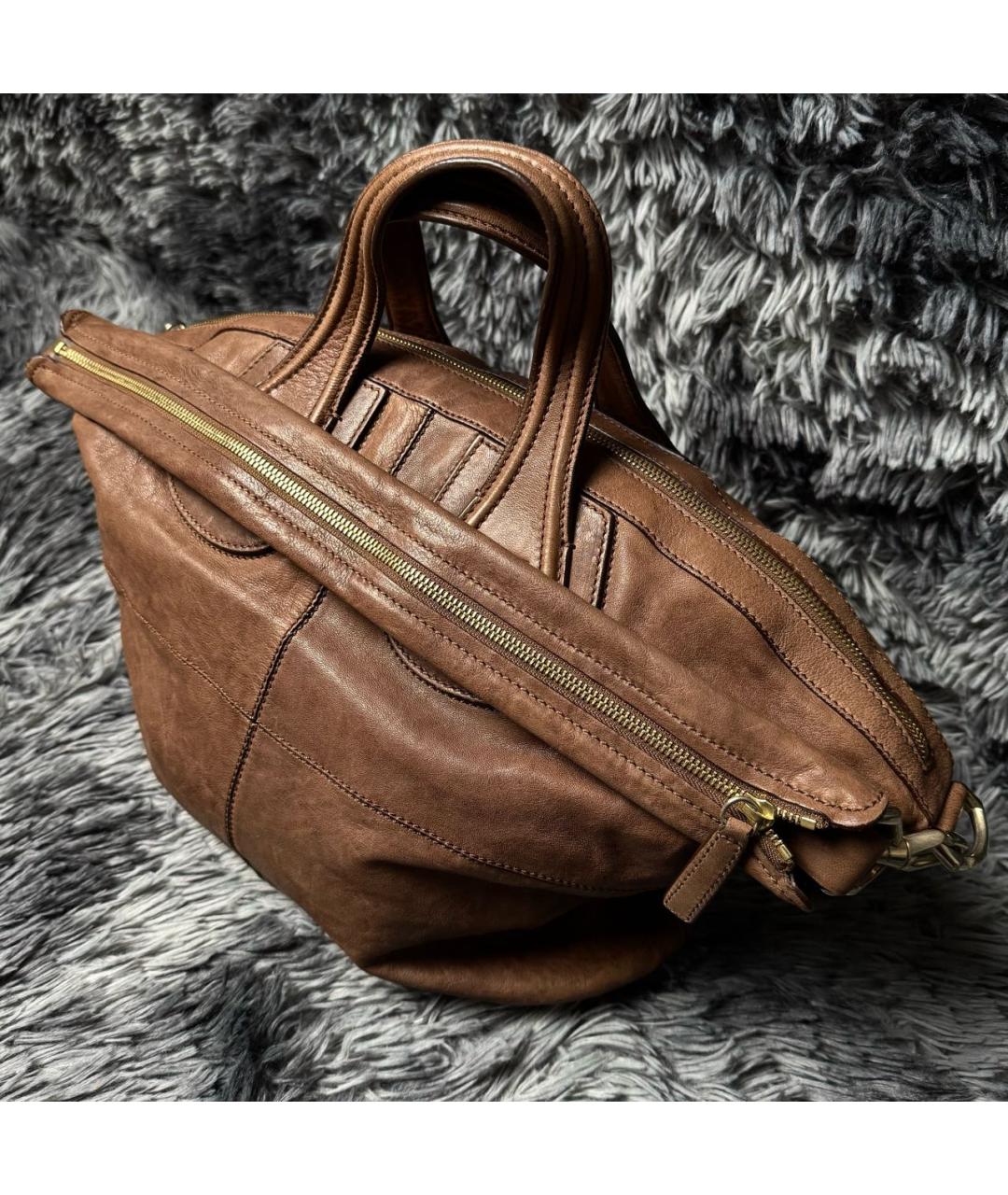 GIVENCHY Коричневая кожаная сумка с короткими ручками, фото 2