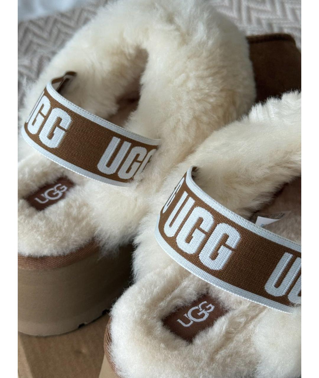 UGG AUSTRALIA Коричневые замшевые сабо, фото 6