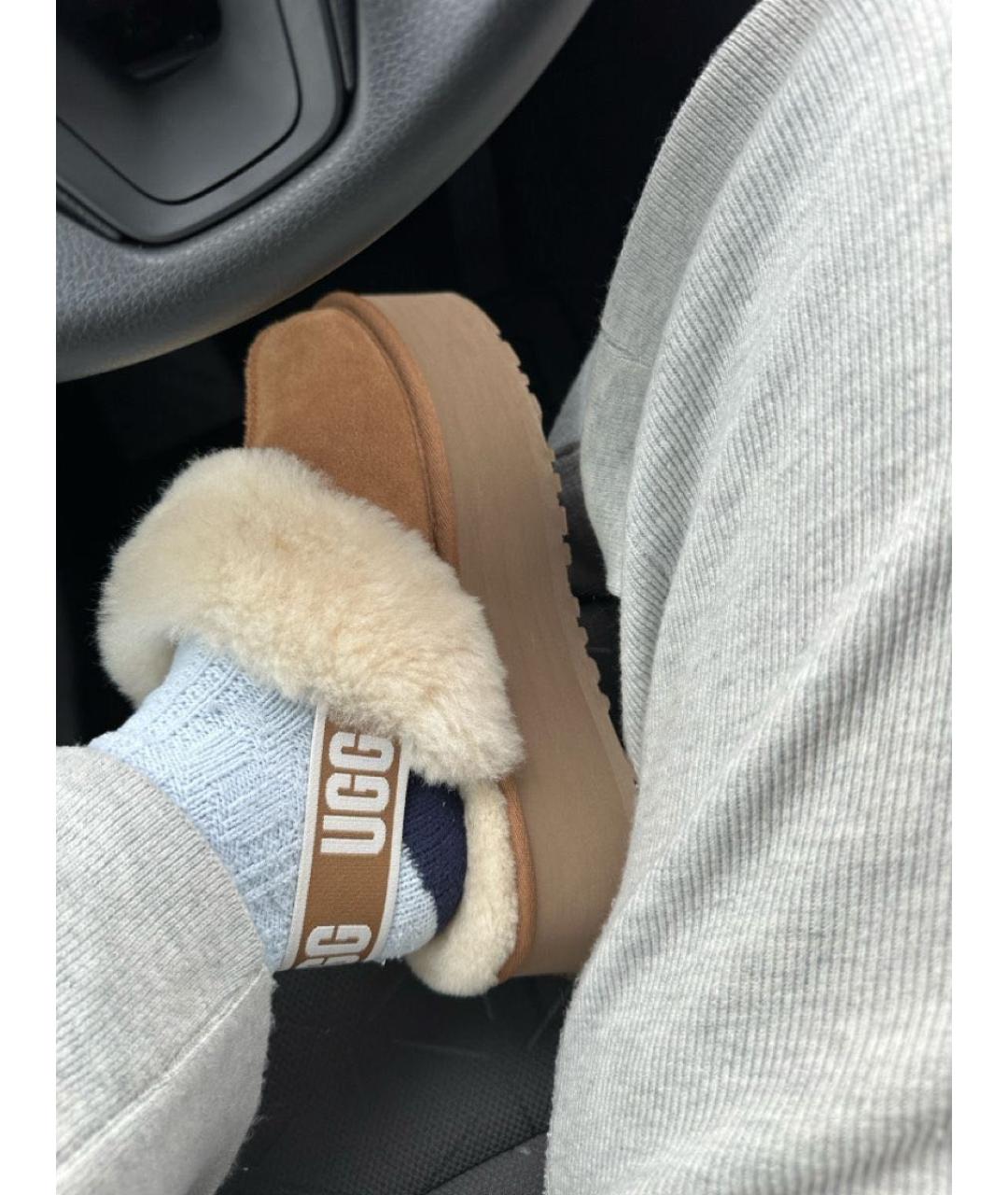 UGG AUSTRALIA Коричневые замшевые сабо, фото 7