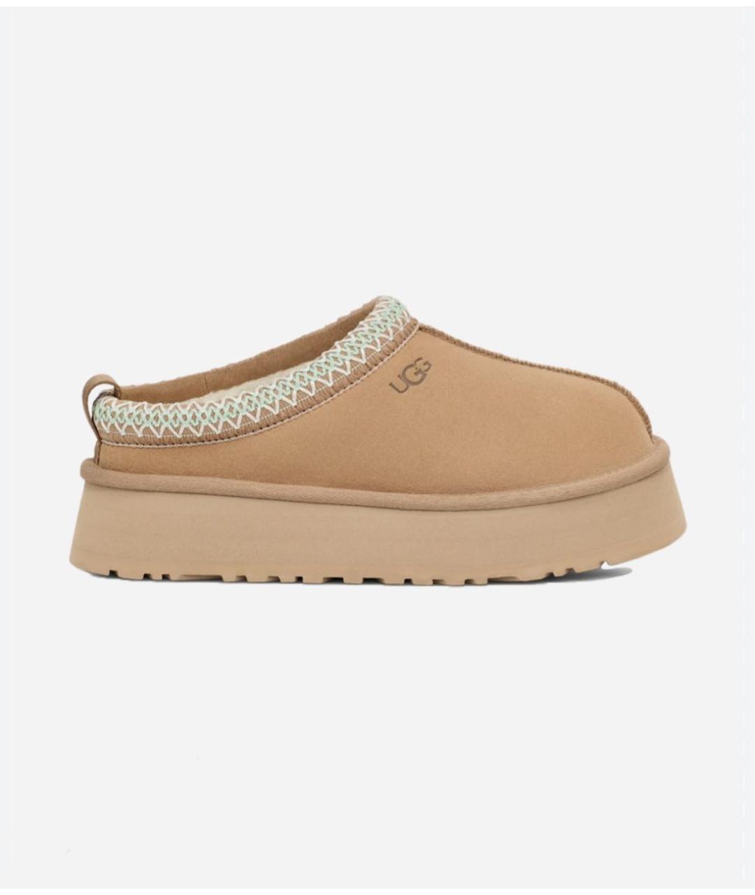 UGG AUSTRALIA Бежевые замшевые сабо, фото 9