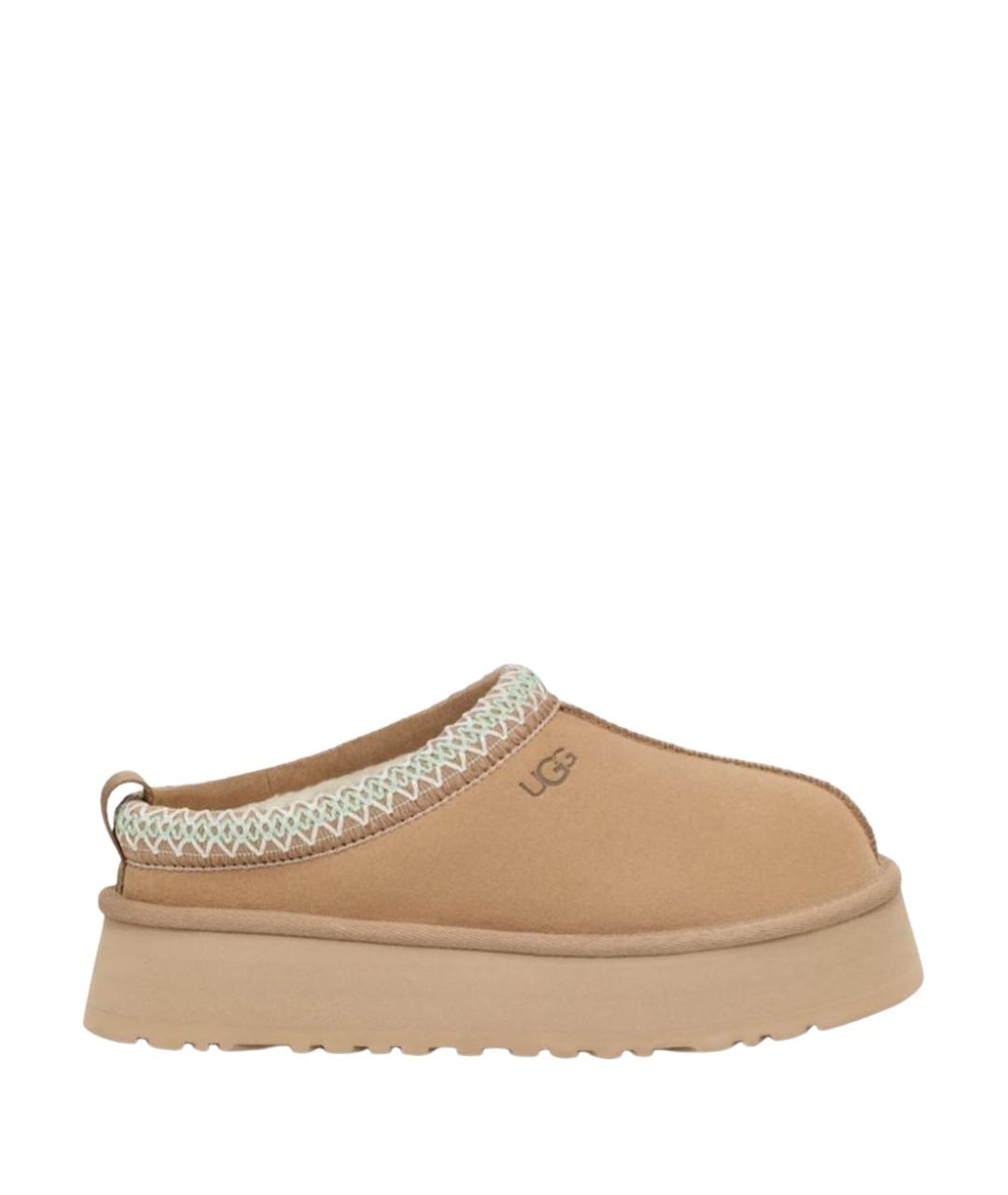 UGG AUSTRALIA Бежевые замшевые сабо, фото 1