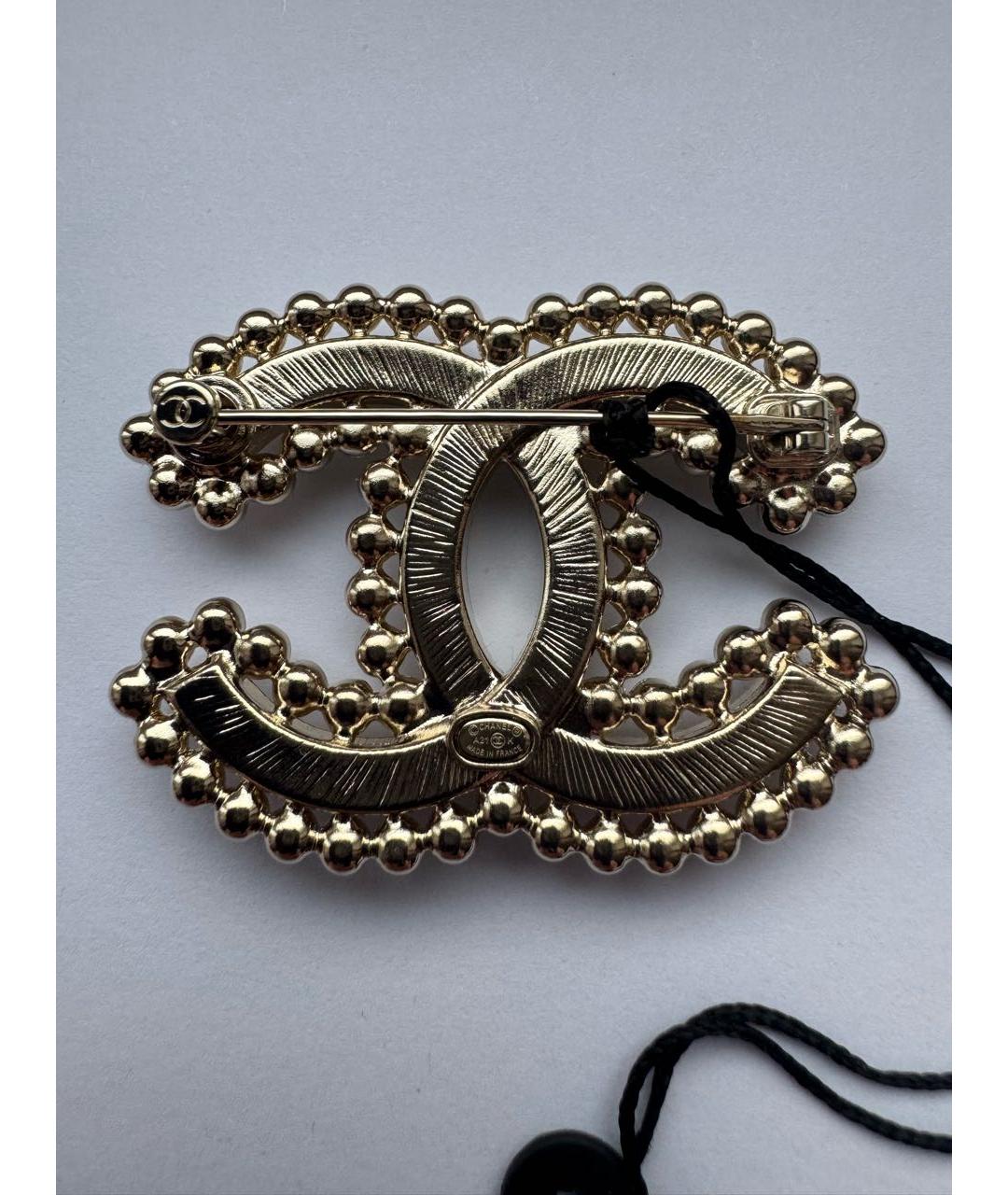CHANEL Золотая металлическая булавка / брошь, фото 5