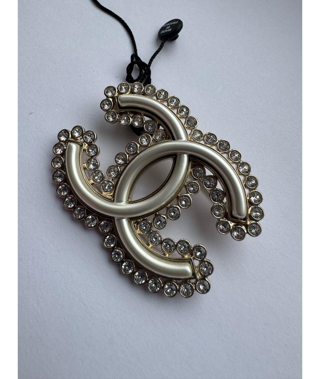 CHANEL Золотая металлическая булавка / брошь, фото 7