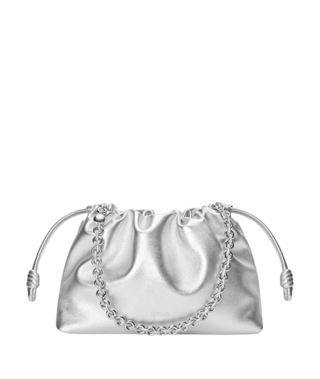LOEWE Серебряная кожаная сумка через плечо, фото 1