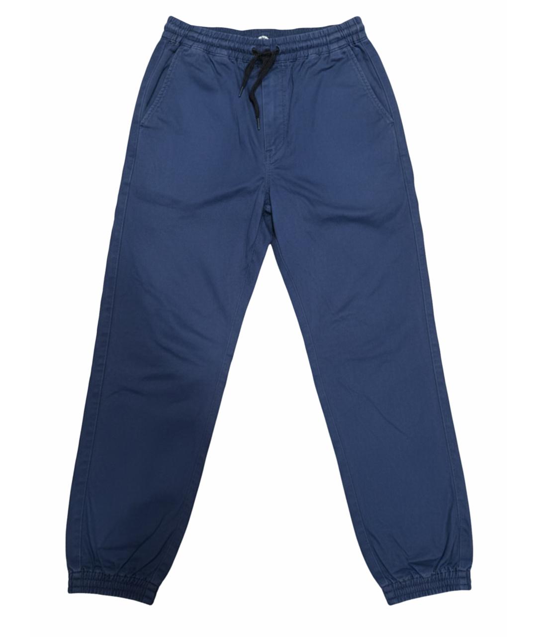 OFF-WHITE Темно-синие хлопковые повседневные брюки, фото 1