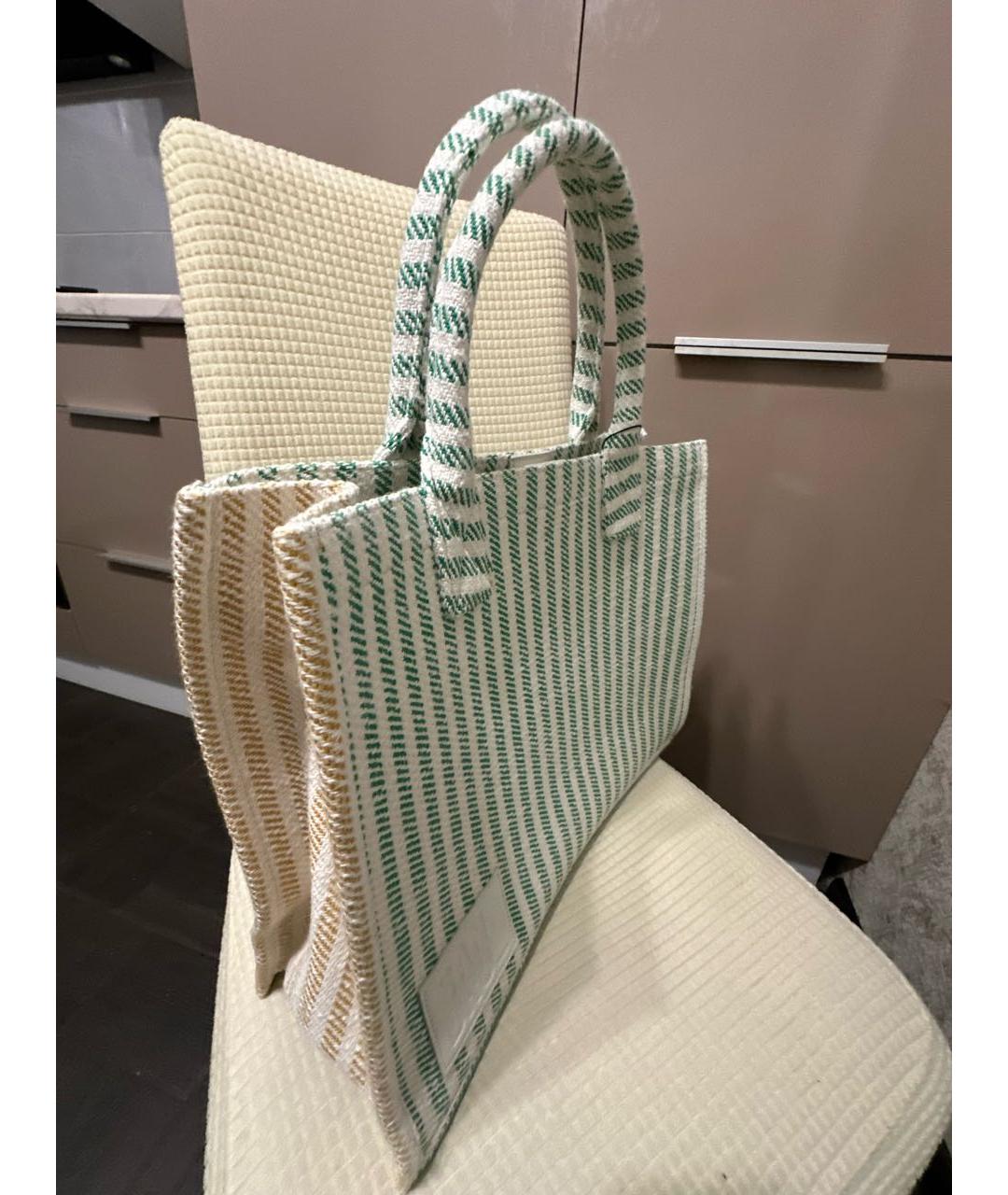 SANDRO Зеленая тканевая пляжная сумка, фото 2