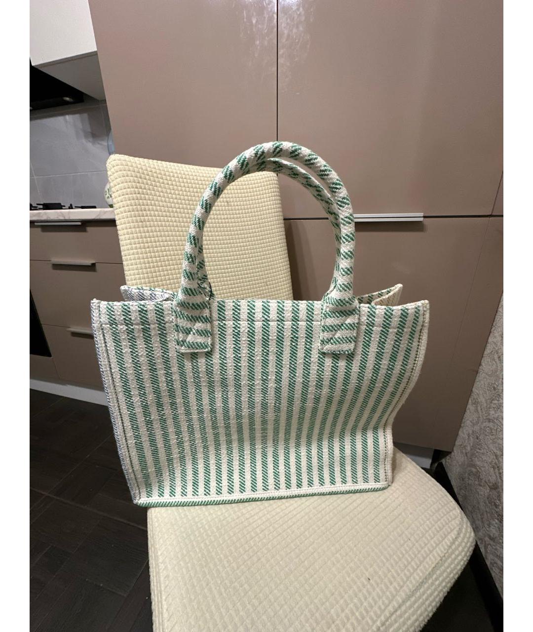 SANDRO Зеленая тканевая пляжная сумка, фото 3