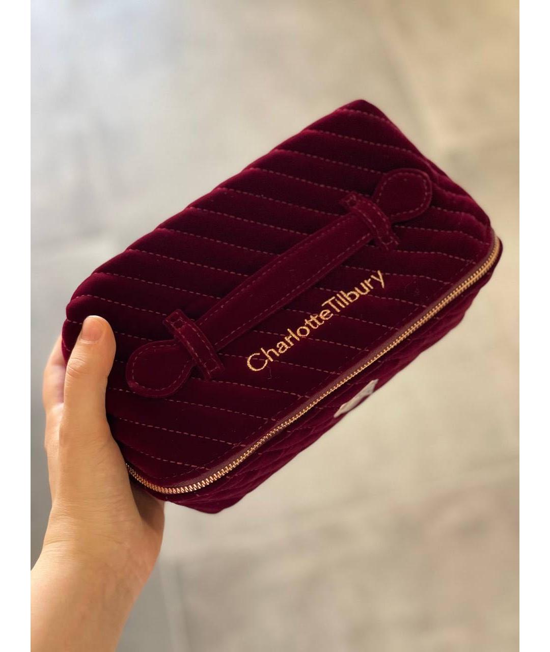 CHARLOTTE TILBURY Бордовая косметичка, фото 2