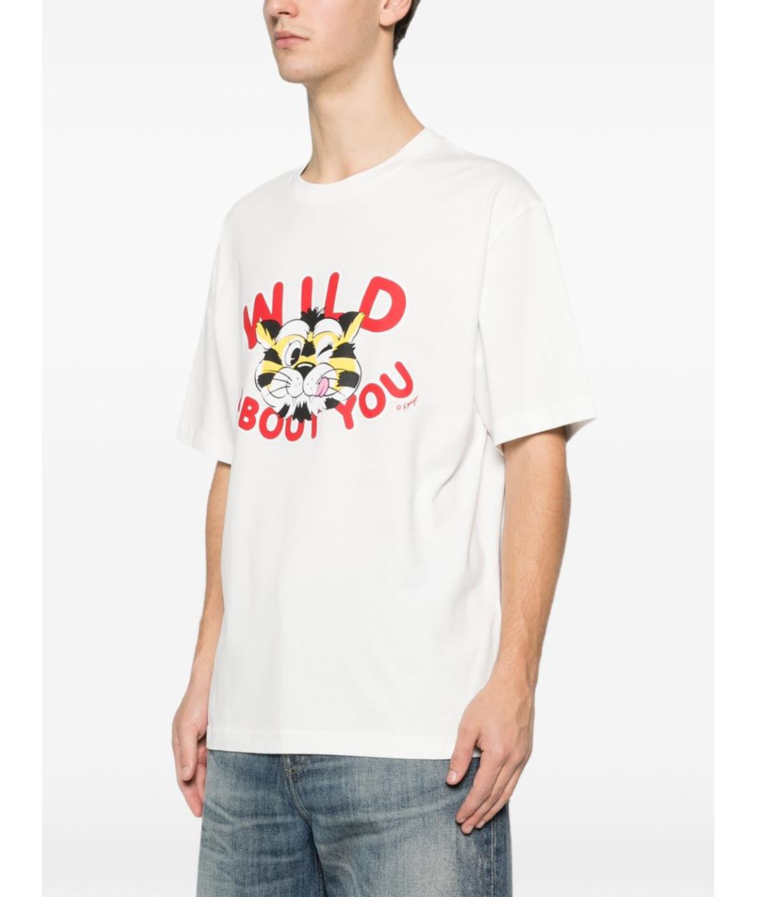 KENZO Белая хлопковая футболка, фото 5