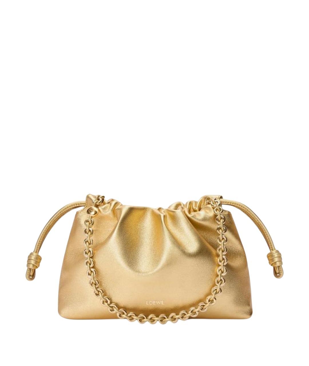LOEWE Золотая кожаная сумка через плечо, фото 1