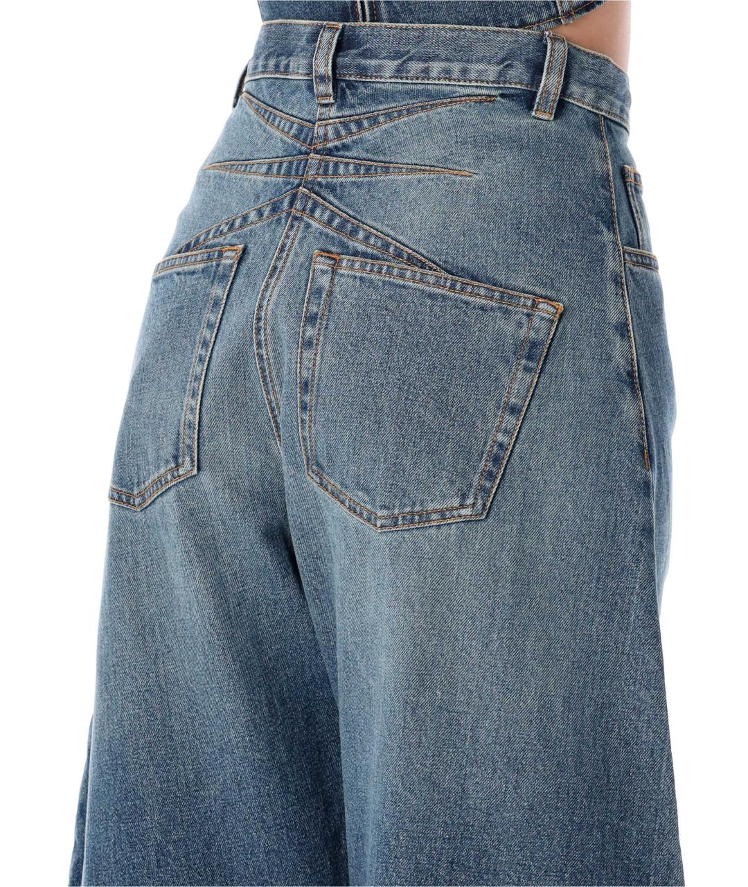 ALAIA Синие хлопковые прямые джинсы, фото 4