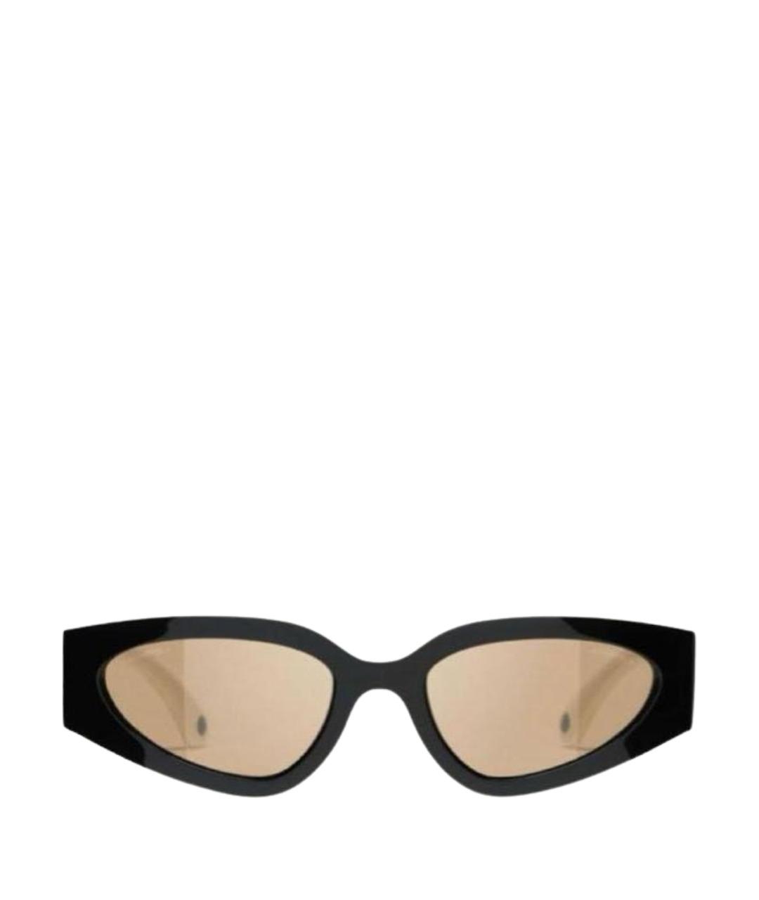 CHANEL Черные пластиковые солнцезащитные очки, фото 1