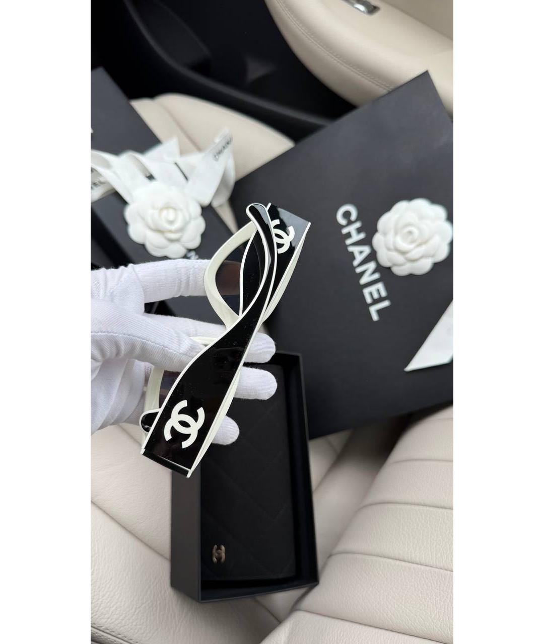 CHANEL Черные пластиковые солнцезащитные очки, фото 3