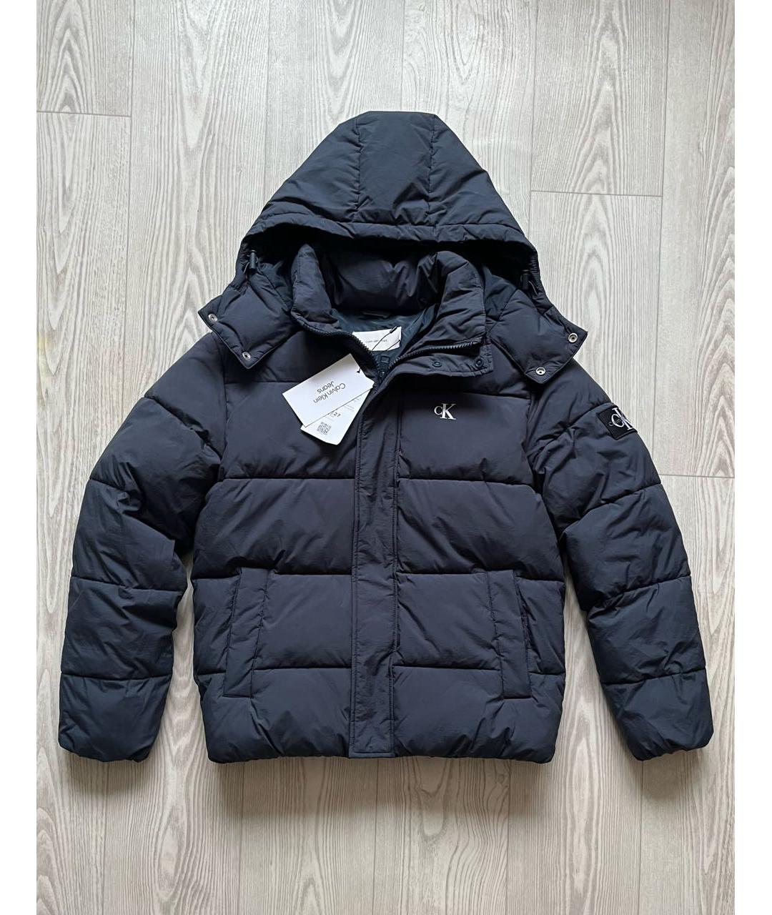 CALVIN KLEIN Темно-синяя полиэстеровая куртка, фото 2