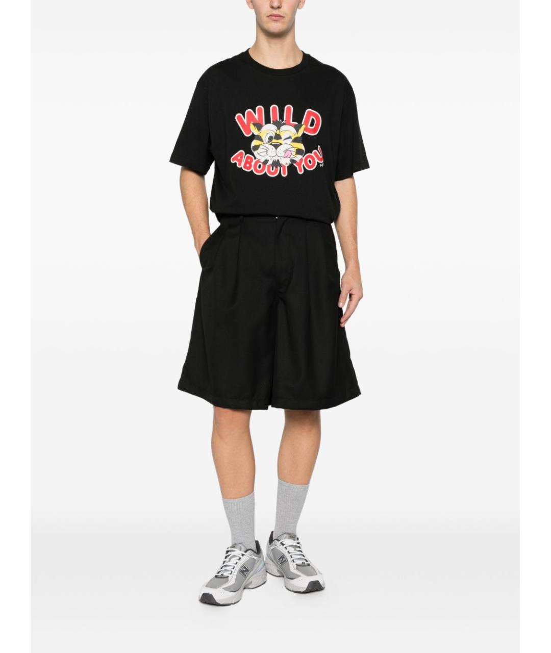 KENZO Черная хлопковая футболка, фото 3